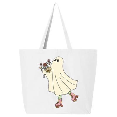 Floral Roller Skating Ghost 25L Jumbo Tote