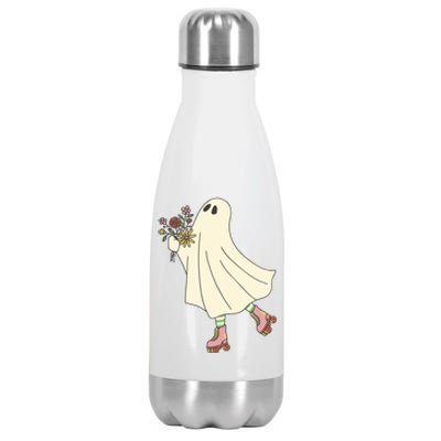 Floral Roller Skating Ghost Stainless Steel Insulated Water Bottle