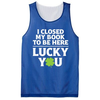 Funny Reading St Saint Patricks Day I Closed My Book Gift Mesh Reversible Basketball Jersey Tank