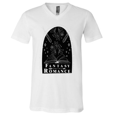 Fantasy Romance Smut Book Lover Bookworm V-Neck T-Shirt