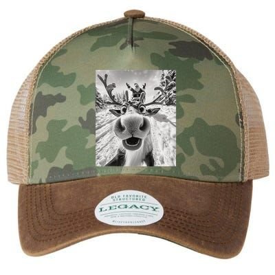Funny Reindeer Selfie Christmas Legacy Tie Dye Trucker Hat