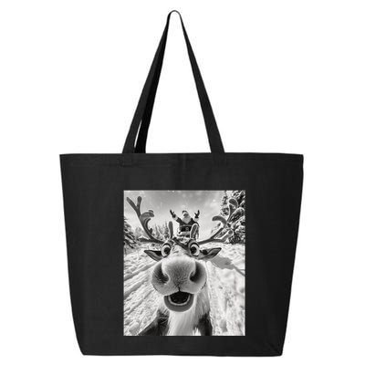 Funny Reindeer Selfie Christmas 25L Jumbo Tote