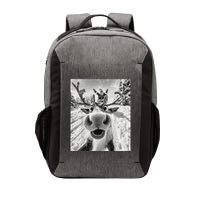 Funny Reindeer Selfie Christmas Vector Backpack