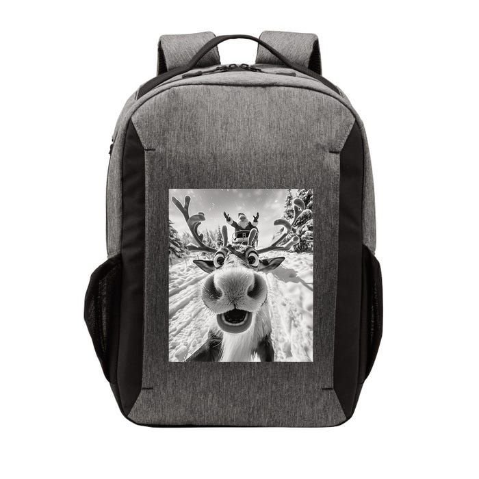 Funny Reindeer Selfie Christmas Vector Backpack