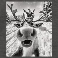 Funny Reindeer Selfie Christmas Vector Backpack