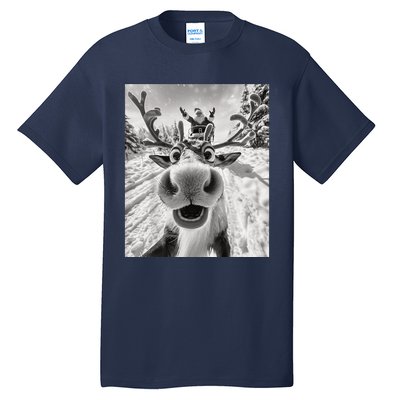 Funny Reindeer Selfie Christmas Tall T-Shirt