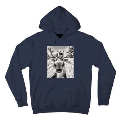 Funny Reindeer Selfie Christmas Tall Hoodie