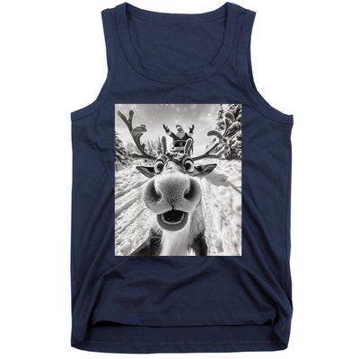 Funny Reindeer Selfie Christmas Tank Top