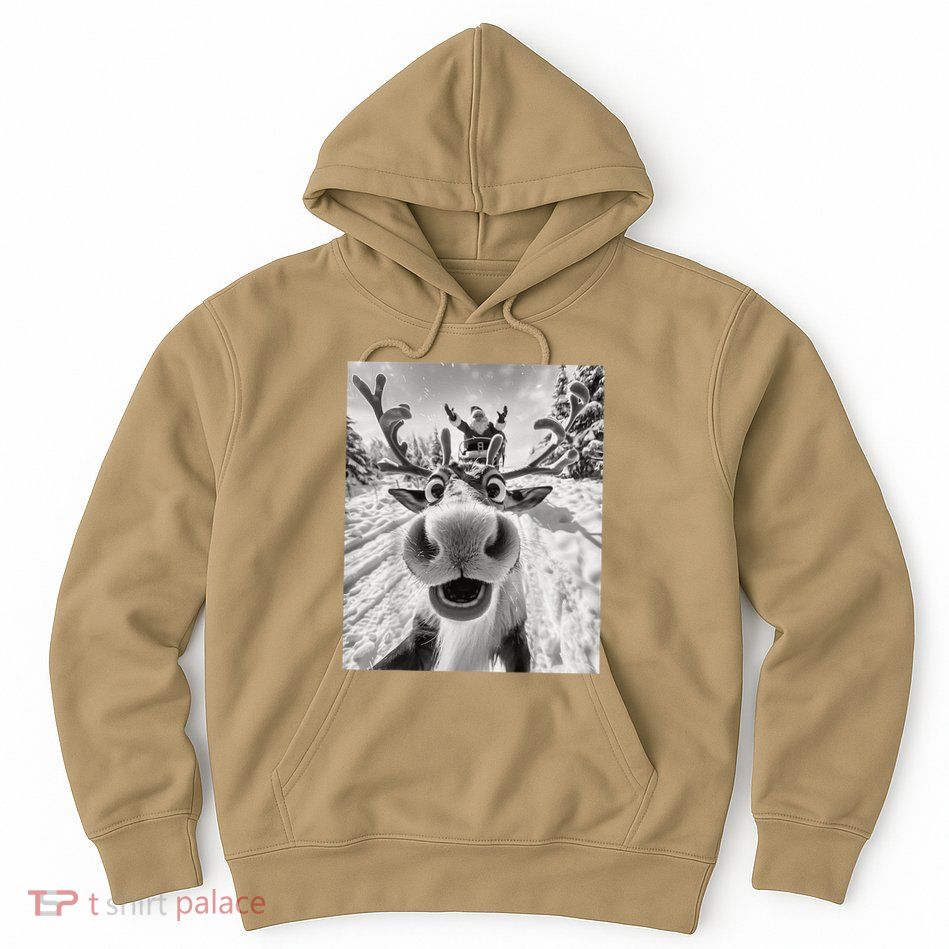 Funny Reindeer Selfie Christmas Hoodie
