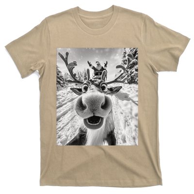 Funny Reindeer Selfie Christmas T-Shirt