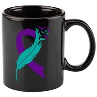 Feather Ribbon Suicide Prevention Awareness 11oz C Handle Ceramic Mug