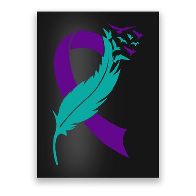 Feather Ribbon Suicide Prevention Awareness Poster
