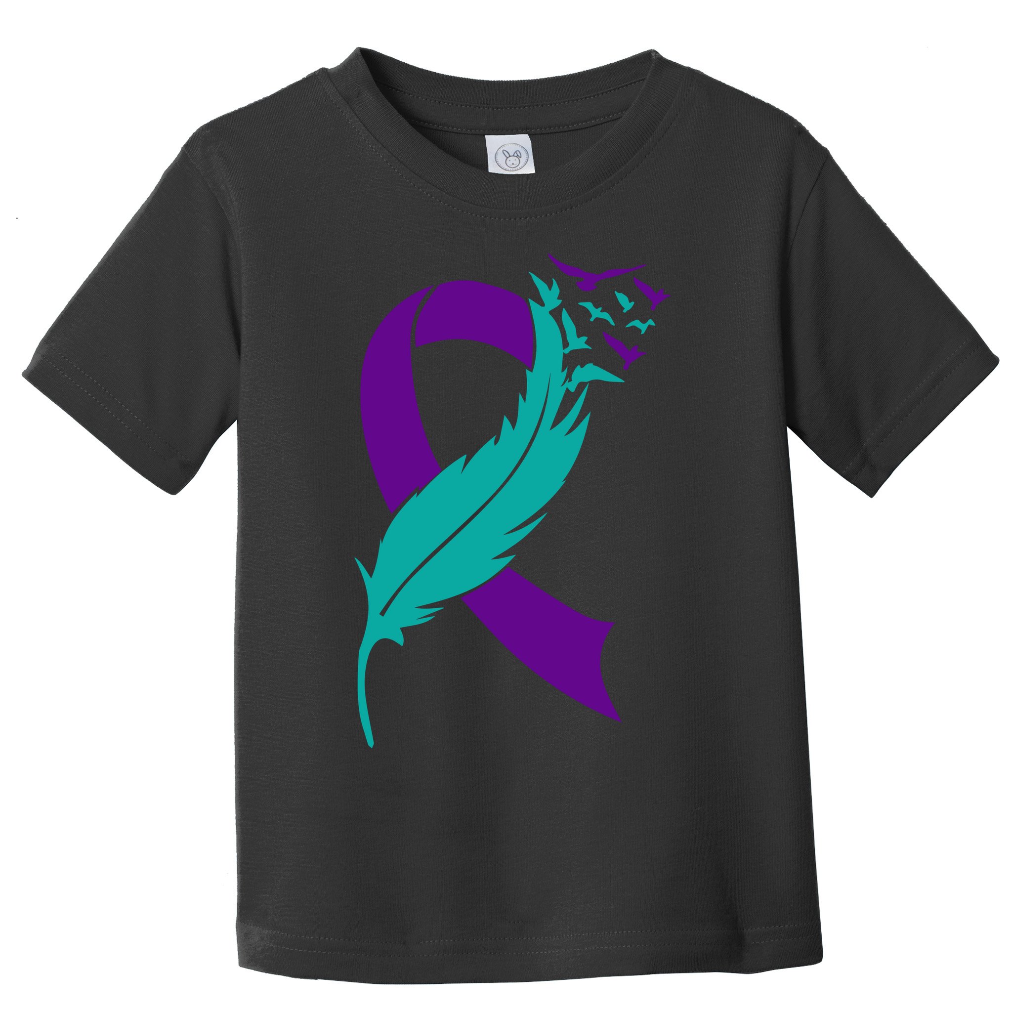 Feather Ribbon Suicide Prevention Awareness Toddler T-Shirt