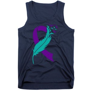 Feather Ribbon Suicide Prevention Awareness Tank Top