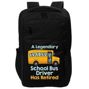 Funny Retired School Bus Driver - School Bus Retirement Impact Tech Backpack