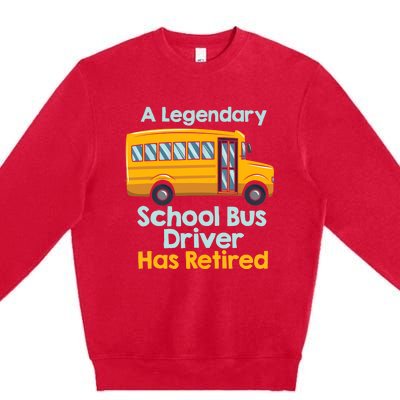 Funny Retired School Bus Driver - School Bus Retirement Premium Crewneck Sweatshirt