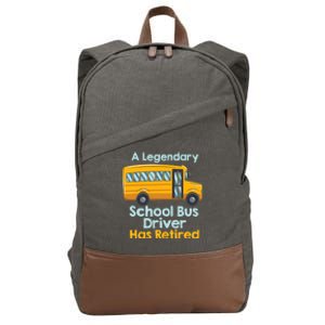 Funny Retired School Bus Driver - School Bus Retirement Cotton Canvas Backpack