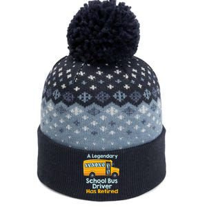 Funny Retired School Bus Driver - School Bus Retirement The Baniff Cuffed Pom Beanie