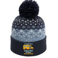 Funny Retired School Bus Driver - School Bus Retirement The Baniff Cuffed Pom Beanie