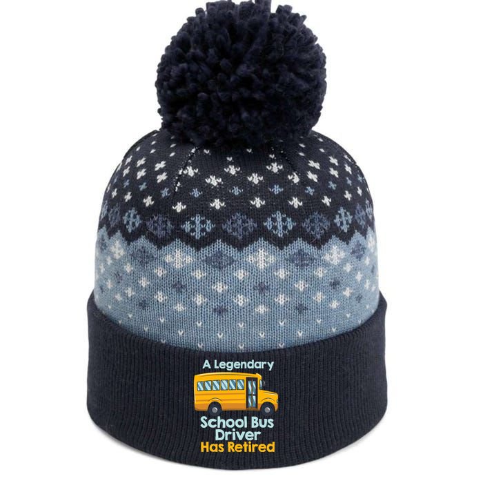 Funny Retired School Bus Driver - School Bus Retirement The Baniff Cuffed Pom Beanie