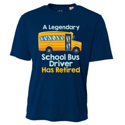 Funny Retired School Bus Driver - School Bus Retirement Cooling Performance Crew T-Shirt