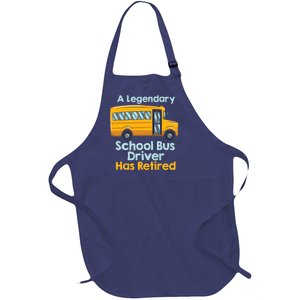 Funny Retired School Bus Driver - School Bus Retirement Full-Length Apron With Pockets