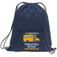 Funny Retired School Bus Driver - School Bus Retirement Sweatshirt Cinch Pack Bag