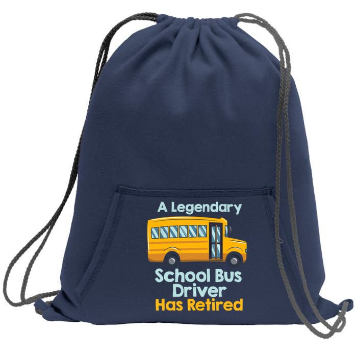 Funny Retired School Bus Driver - School Bus Retirement Sweatshirt Cinch Pack Bag