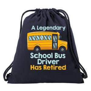 Funny Retired School Bus Driver - School Bus Retirement Drawstring Bag