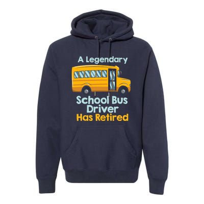 Funny Retired School Bus Driver - School Bus Retirement Premium Hoodie