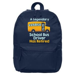 Funny Retired School Bus Driver - School Bus Retirement 16 in Basic Backpack