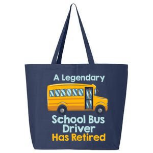 Funny Retired School Bus Driver - School Bus Retirement 25L Jumbo Tote