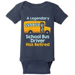 Funny Retired School Bus Driver - School Bus Retirement Baby Bodysuit