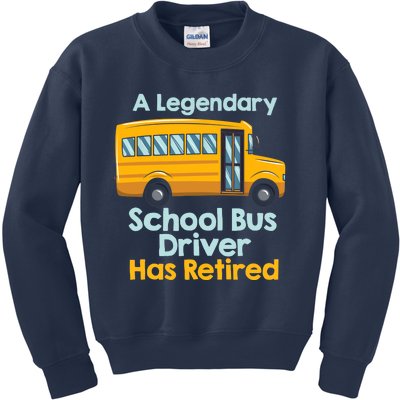 Funny Retired School Bus Driver - School Bus Retirement Kids Sweatshirt