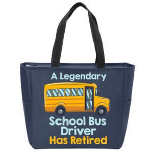 Funny Retired School Bus Driver - School Bus Retirement Zip Tote Bag