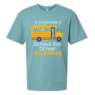 Funny Retired School Bus Driver - School Bus Retirement Sueded Cloud Jersey T-Shirt