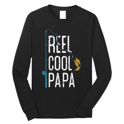 Fishing Retro Style Papa Father’s Day Gift Fisherman Papa Long Sleeve Shirt