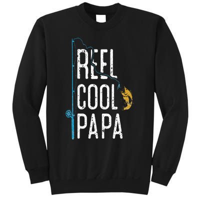 Fishing Retro Style Papa Father’s Day Gift Fisherman Papa Sweatshirt