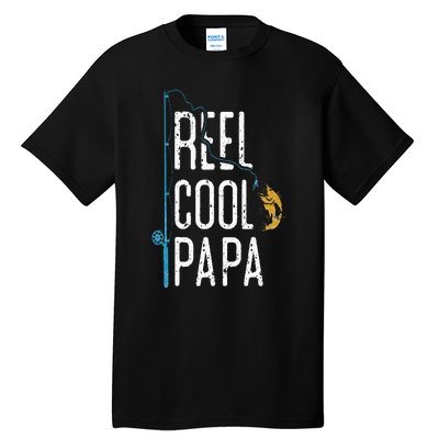 Fishing Retro Style Papa Father’s Day Gift Fisherman Papa Tall T-Shirt