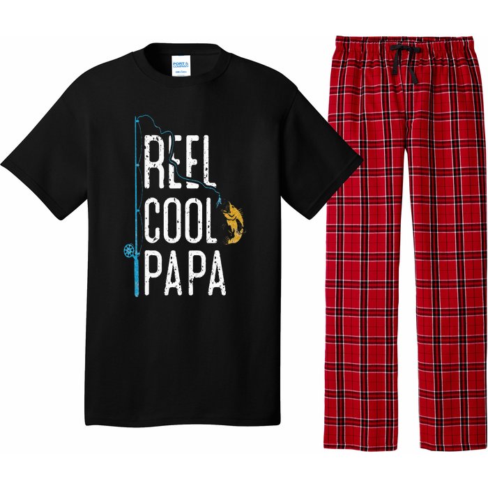 Fishing Retro Style Papa Father’s Day Gift Fisherman Papa Pajama Set