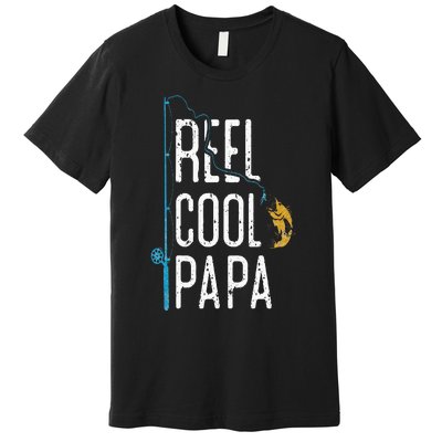 Fishing Retro Style Papa Father’s Day Gift Fisherman Papa Premium T-Shirt