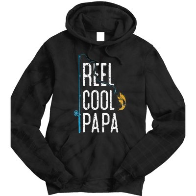 Fishing Retro Style Papa Father’s Day Gift Fisherman Papa Tie Dye Hoodie