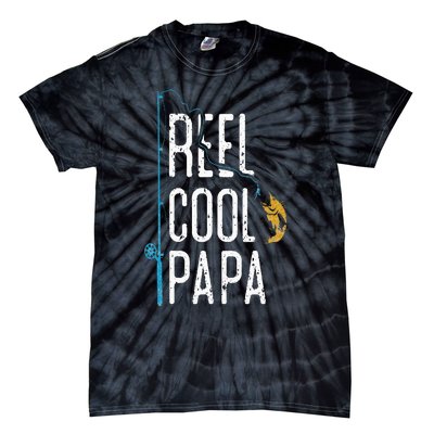 Fishing Retro Style Papa Father’s Day Gift Fisherman Papa Tie-Dye T-Shirt