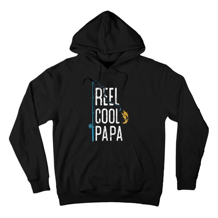 Fishing Retro Style Papa Father’s Day Gift Fisherman Papa Tall Hoodie