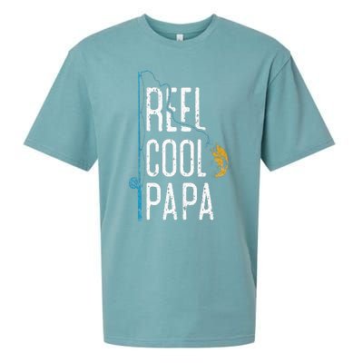 Fishing Retro Style Papa Father’s Day Gift Fisherman Papa Sueded Cloud Jersey T-Shirt