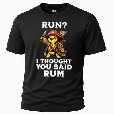 Funny Running Shirts Run I Thought You Said Rum T Shirt Funny Pirate Running Gift Cooling Performance Crew T-Shirt