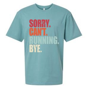 Funny Running Sorry Can't Running Bye Running Sueded Cloud Jersey T-Shirt