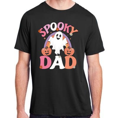 Family Retro Spooky Dad Groovy Retro Halloween Ghost Costume Gift Adult ChromaSoft Performance T-Shirt