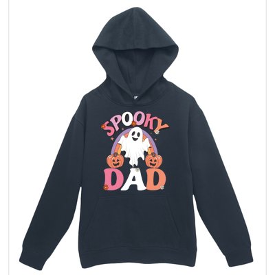 Family Retro Spooky Dad Groovy Retro Halloween Ghost Costume Gift Urban Pullover Hoodie