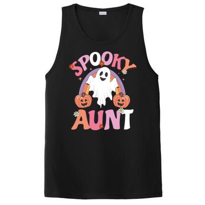 Family Retro Spooky Aunt Groovy Retro Halloween Ghost Costume Gift PosiCharge Competitor Tank